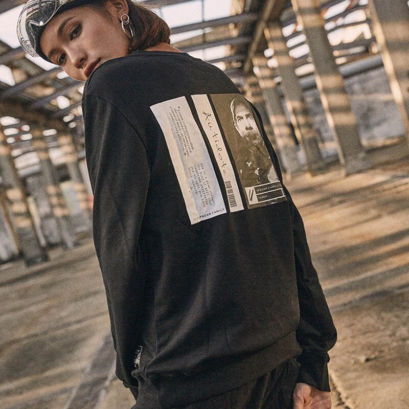 Funny Sweatshirt Streetwear Print Middle Finger Men Hip Hop Pullover Sweatshirts Hoodie Autumn Sweatshirt No Hood Cotton | Vimost Shop.