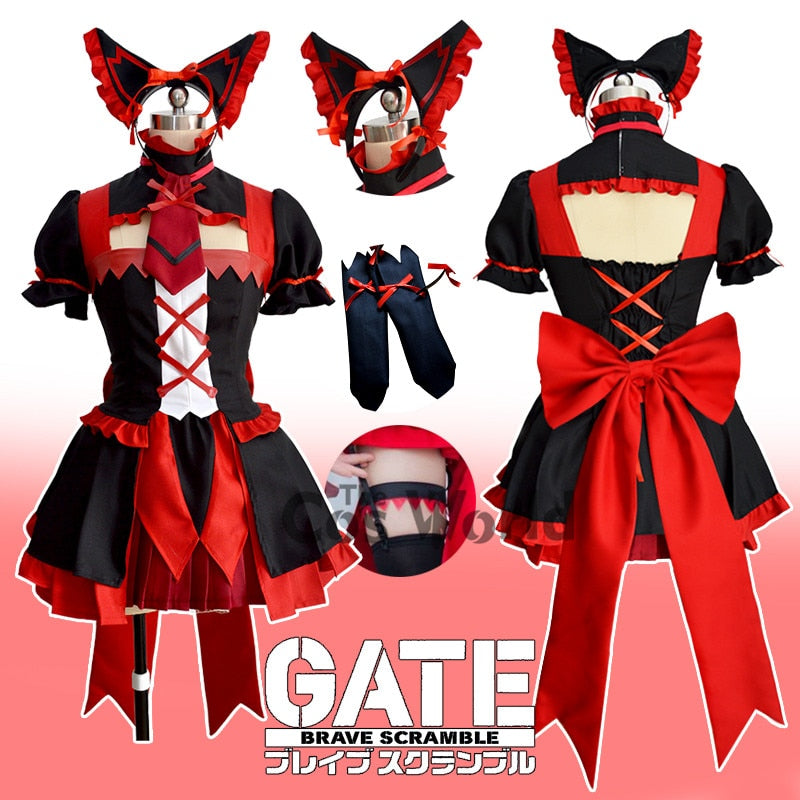 GATE Rory Mercury Fancy Dress Short Sleeve Tops Skirt Uniform Outfit Anime Cosplay Costumes | Vimost Shop.