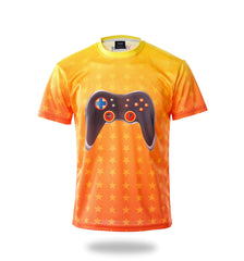 Short Sleeve Gamepad Design Yellow Esports Jersey
