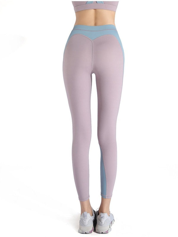 Patchwork Seamless Yoga Pants Fashion High Elastics Hips Lifting Leggings Workout Push Up Running Sports Pants Women Clothing | Vimost Shop.