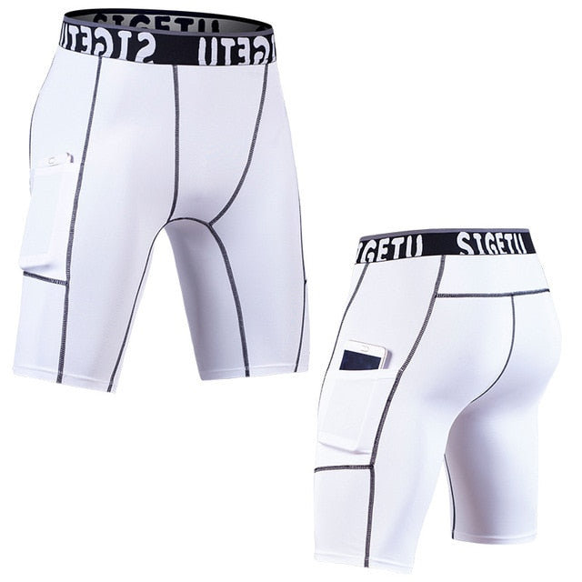 High Elastic GYM Shorts Men Dry Fit Running Shorts Football Phone Pocket Design Fitness Sport Shorts Workout Short Leggings | Vimost Shop.