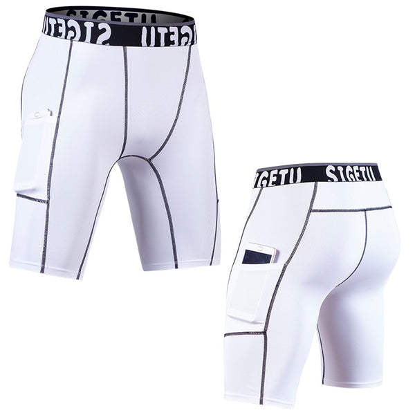 High Elastic GYM Shorts Men Dry Fit Running Shorts Football Phone Pocket Design Fitness Sport Shorts Workout Short Leggings | Vimost Shop.