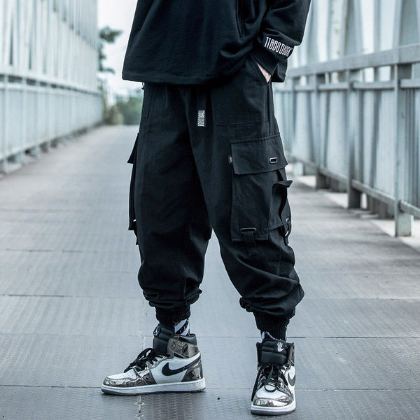 Hip Hop Jogging Pants Mens Multi-pocket Elastic Waist Harem Pants Male Streetwear Punk Trousers High Quality Tactical Pants Men | Vimost Shop.