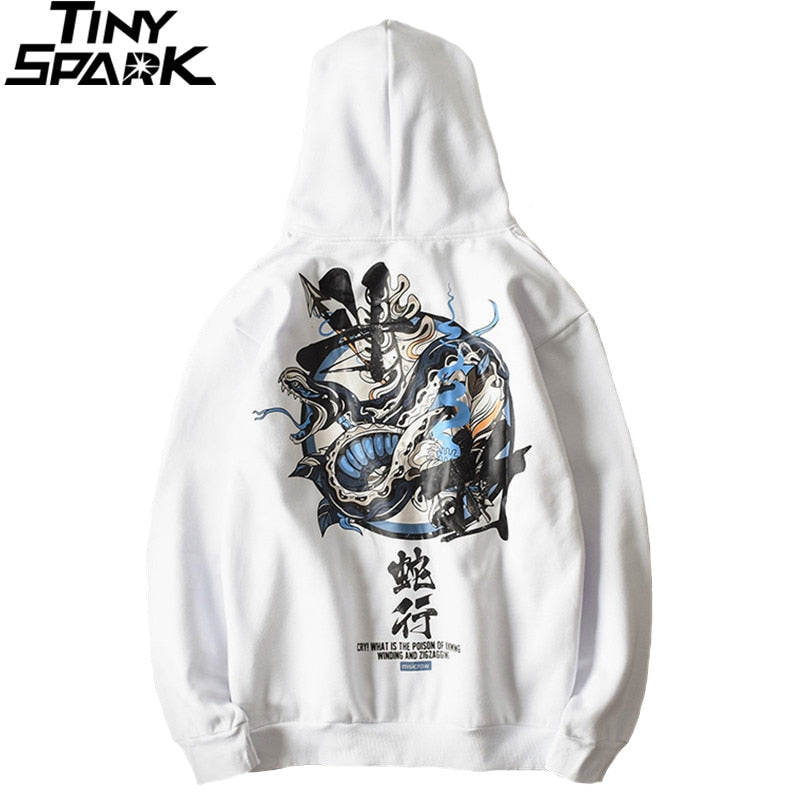 Hip Hop Men Hoodie Sweatshirt Snake Chinese Character Hoodie Streetwear Autumn Winter Fleece Purple Pullover Cotton Hipster | Vimost Shop.