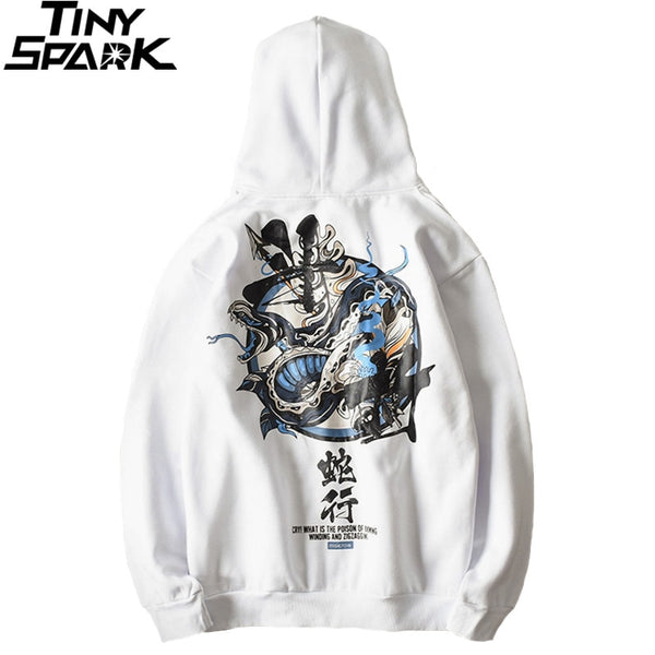 Hip Hop Men Hoodie Sweatshirt Snake Chinese Character Hoodie Streetwear Autumn Winter Fleece Purple Pullover Cotton Hipster | Vimost Shop.
