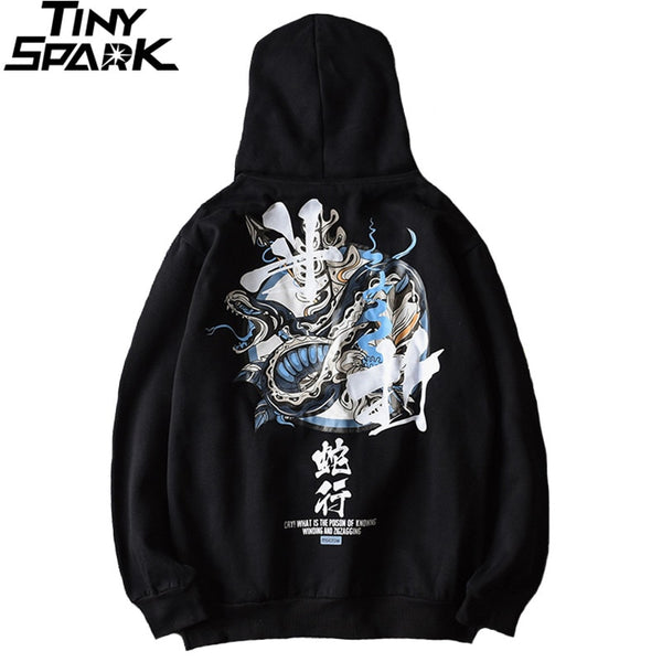 Hip Hop Men Hoodie Sweatshirt Snake Chinese Character Hoodie Streetwear Autumn Winter Fleece Purple Pullover Cotton Hipster | Vimost Shop.