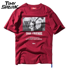 Men Hip Hop T Shirt Streetwear Angry Dog Print Harajuku Tshirt Loose HipHop Oversize T-shirt Long Sleeve Tops Tees Cotton