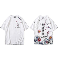 Hip Hop T Shirt Men Streetwear Harajuku Japanese Great Wave Tshirt Short Sleeve Cotton Summer Casual Floral T-Shirt Fashion