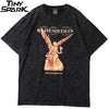 Hip Hop T Shirt Men Streetwear Harajuku Washed Tshirt Reddemption Angel Summer Short Sleeve T-Shirt Cotton Fashion Tops Tee | Vimost Shop.