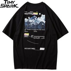Hip Hop T Shirt Men Streetwear Iceberg Printed Tee Shirt Short Sleeve Cotton Casual T-Shirt Fashion Black Harajuku Tshirt