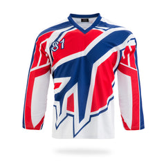 JETS Design White Ice Hockey Jersey