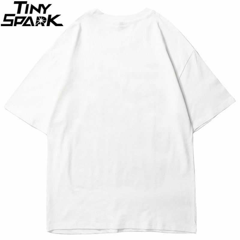 Japanese Harajuku T-Shirt Men Summer Hip Hop T Shirts Noodle Ship Cartoon Streetwear Tshirts Short Sleeve Casual Top Cotton | Vimost Shop.