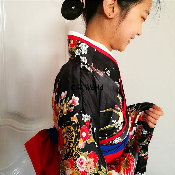 Jigoku Shoujo Enma Ai Maid Dress Kimono Yukata Uniform Outfit Anime Cosplay Costumes | Vimost Shop.