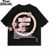 Loose Hip Hop T Shirt Men Streetwear Japanese Sakura Tshirt Short Sleeve Cotton Harajuku T-Shirt Oversize Japan Style Tees | Vimost Shop.