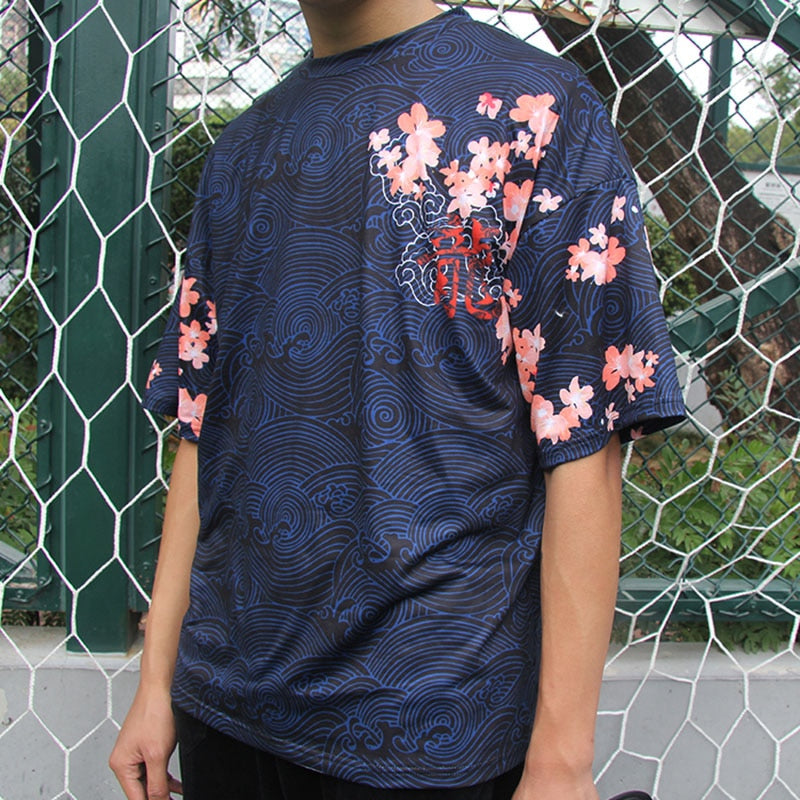 Men T Shirt Streetwear Fire Dragon T-Shirt Hip Hop Harajuku Tshirt Summer Beach Tops Tees Short Sleeve Thin Blue Hispter | Vimost Shop.