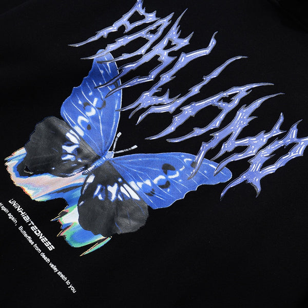 Men Hip Hop Hoodie Sweatshirt Butterfly Streetwear Harajuku Hoodie Pullover Oversized Autumn Cotton Hoodie HipHop Loose | Vimost Shop.