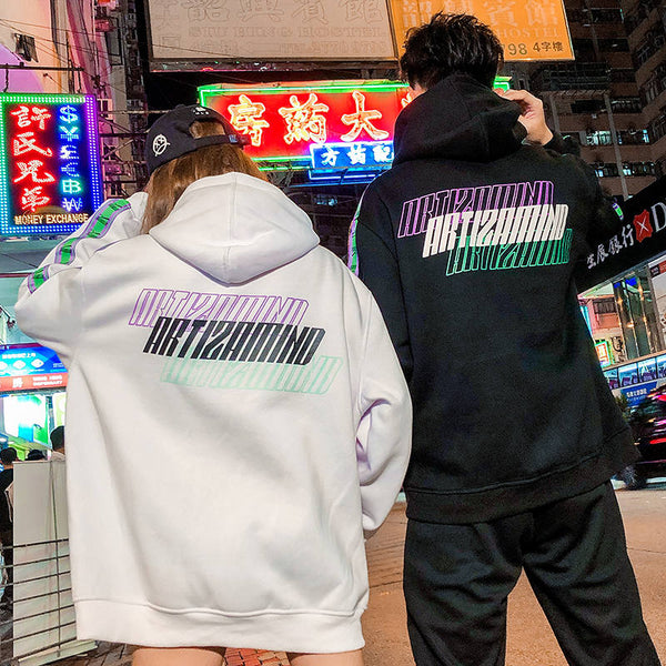Men Hip Hop Hoodie Sweatshirt Drunk Illusion Chinese Character Hoodie Streetwear Casual Black Hooded Pullover Cotton Autumn | Vimost Shop.