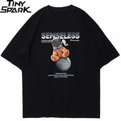 Men Hip Hop T Shirt Streetwear Spaceman Print T-Shirt Harajuku Tshirts Summer Short Sleeve Fashion Casual Tops Tees Cotton