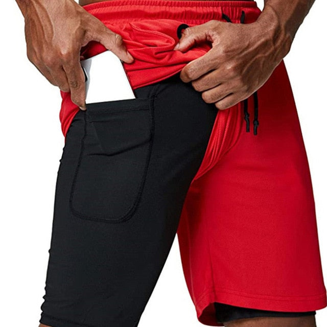 Men Running Shorts 2 In 1 Sport GYM Shorts Men New Design Jogging Fitness Training Shorts Quick Dry Basketball Shorts Male | Vimost Shop.