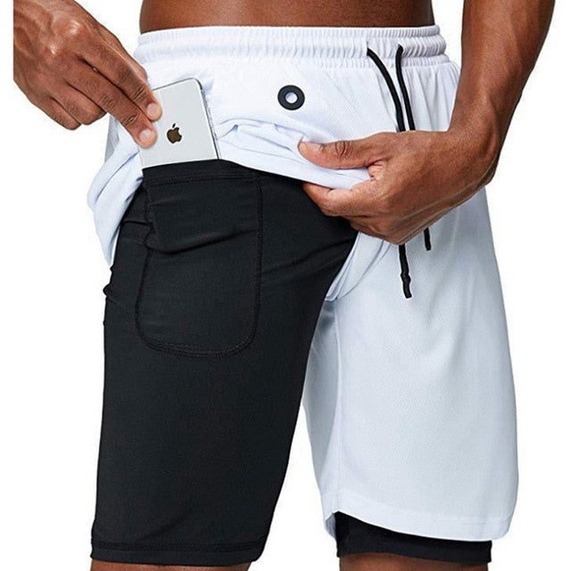 Men Running Shorts 2 In 1 Sport GYM Shorts Men New Design Jogging Fitness Training Shorts Quick Dry Basketball Shorts Male | Vimost Shop.