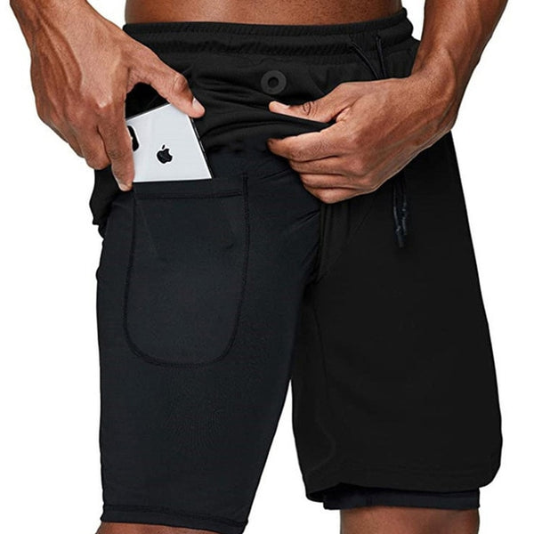 Men Running Shorts 2 In 1 Sport GYM Shorts Men New Design Jogging Fitness Training Shorts Quick Dry Basketball Shorts Male | Vimost Shop.