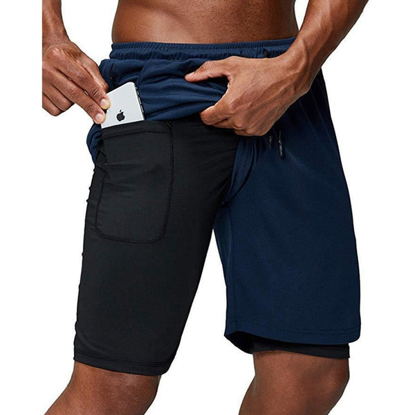 Men Running Shorts 2 In 1 Sport GYM Shorts Men New Design Jogging Fitness Training Shorts Quick Dry Basketball Shorts Male | Vimost Shop.