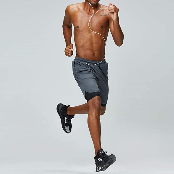 Men Running Shorts 2 In 1 Sport GYM Shorts Men New Design Jogging Fitness Training Shorts Quick Dry Basketball Shorts Male | Vimost Shop.