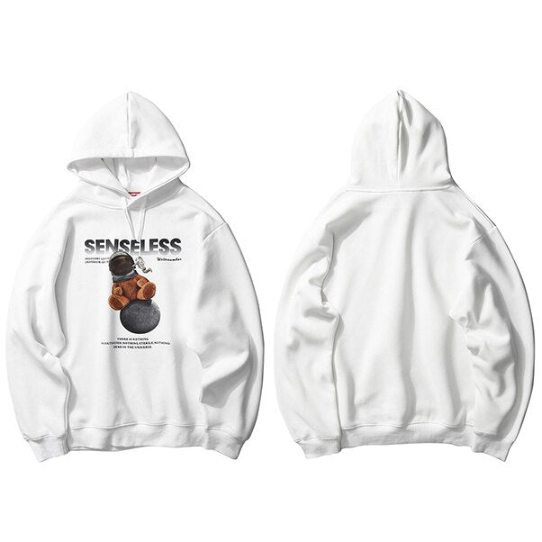 Men Streetwear Hip Hop Hoodie Sweatshirt Spaceman Print Autumn Winter Harajuku Hoodie Pullover Cotton Hooded Sweatshirt | Vimost Shop.