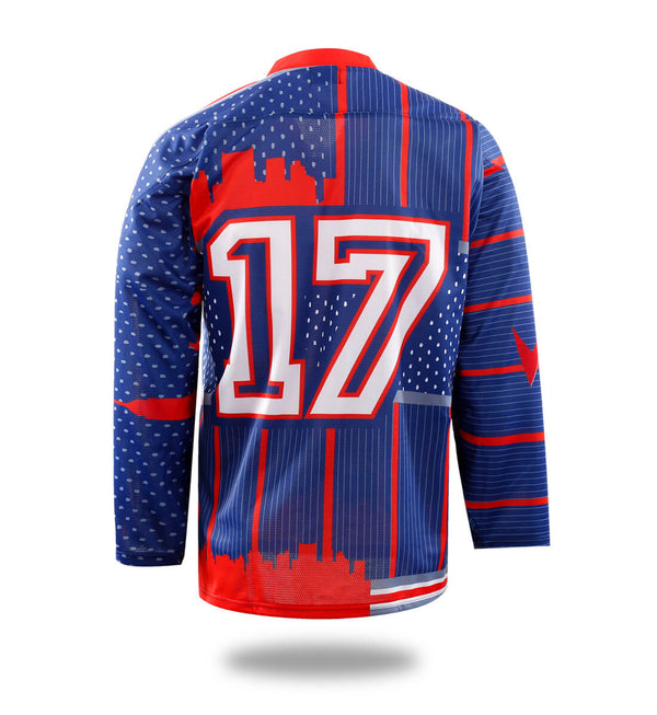 Red New York Design Hockey Jersey | Vimost Shop.