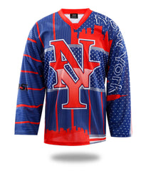 Red New York Design Hockey Jersey
