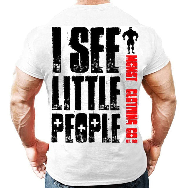 Printed Running T Shirt Men Cotton Sport Gym Shirt Men Fitness Top Workout Clothing Sportswear Jogging Training Sports Tshirt | Vimost Shop.