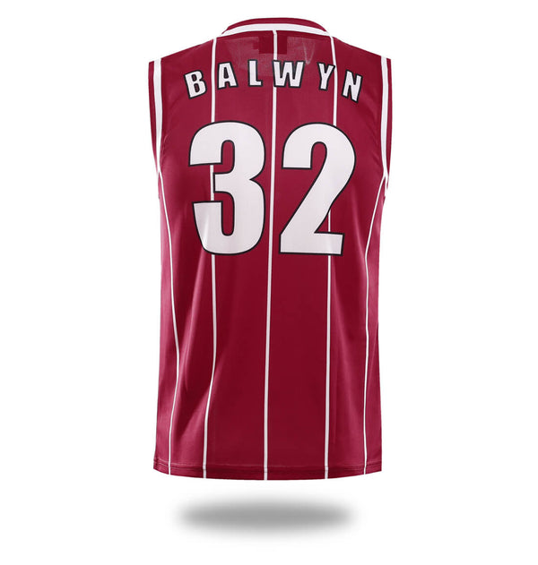 Red Stripes Simple Design Basketball Shirts And Shorts | Vimost Shop.