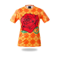 Rose Design Yellow Woman Tshirts