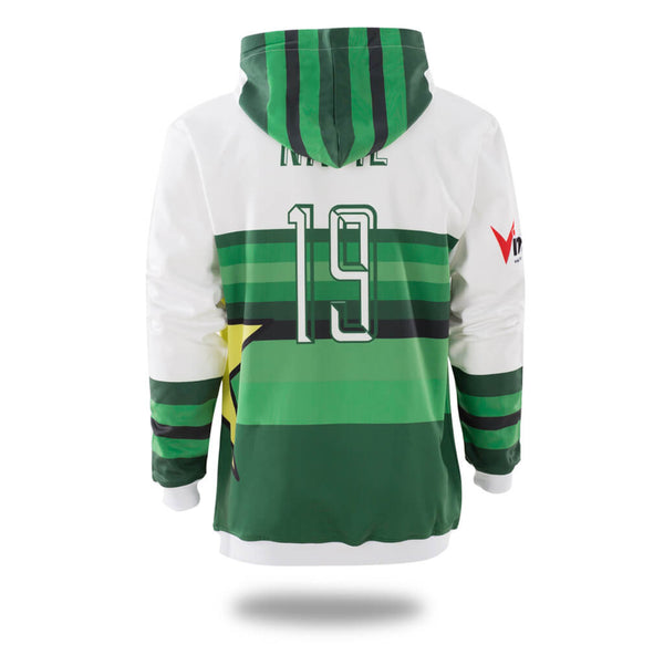 Star Design White Baseball Pullover Hoodie | Vimost Shop.