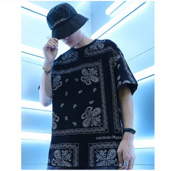 Vintage Retro Streetwear  Men T Shirt Hip Hop Oversize Tshirt Short Sleeve Summer Cotton Harajuku T-Shirt Casual Loose Tees