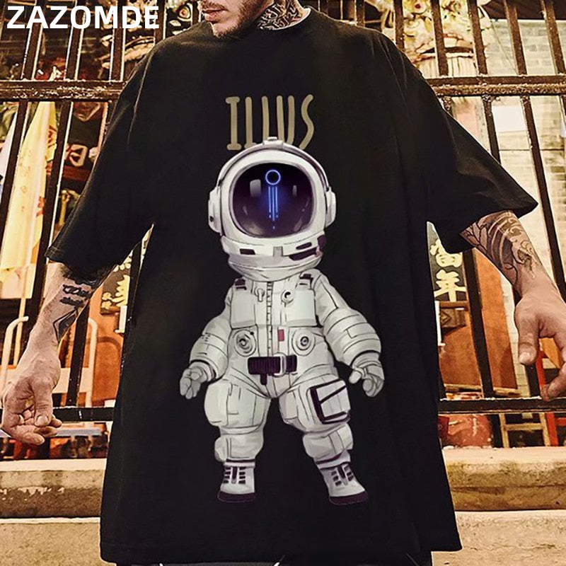 Men Cartoon Print Tees Summer Tshirts Mens Harajuku T Shirts Male hip hop tshirt Oversized Blakc Korean Clothes 5XL | Vimost Shop.
