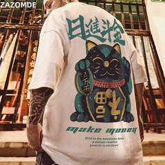 Men's tshirt Cotton Summer Chinese style Cool Unisex half Sleeve t shirt Funny Printed Streetwear Plus size T-shirt man
