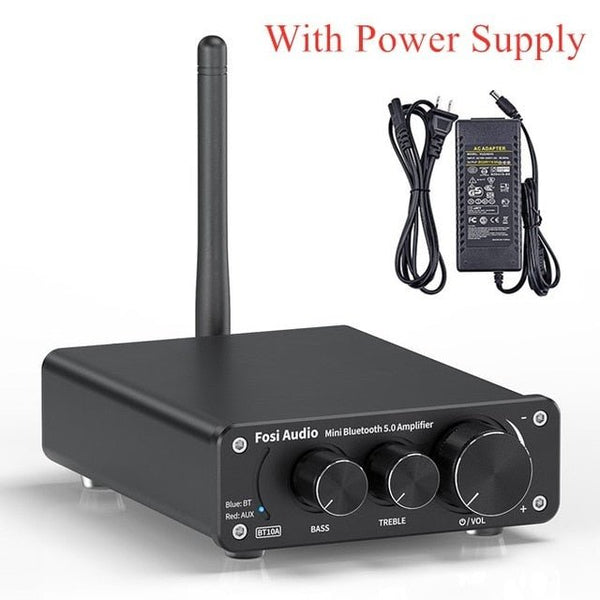 Audio BT10A Bluetooth 5.0 Stereo Amplifier Receiver Class D Mini HiFi Integrated Amp for Home Speakers 50W*2 Treble & Bass - Vimost Shop