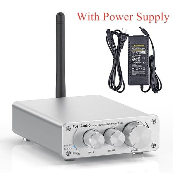 Audio BT10A Bluetooth 5.0 Stereo Amplifier Receiver Class D Mini HiFi Integrated Amp for Home Speakers 50W*2 Treble & Bass - Vimost Shop