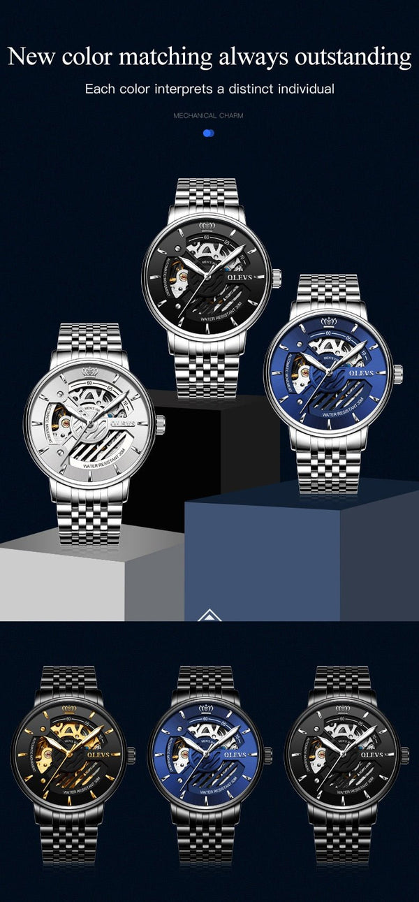 Automatic Mechanical Men Watch Japan Movement Top Brand Casual Luxury Dress Business Wrist watch Relojes de hombre - Vimost Shop