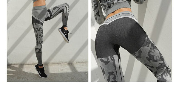 Autumn Camo Yoga Leggings High Elastics Pants For Women High Waist Hips Lifting Fashion Trousers Energy Fitness Sports Tracksuit - Vimost Shop