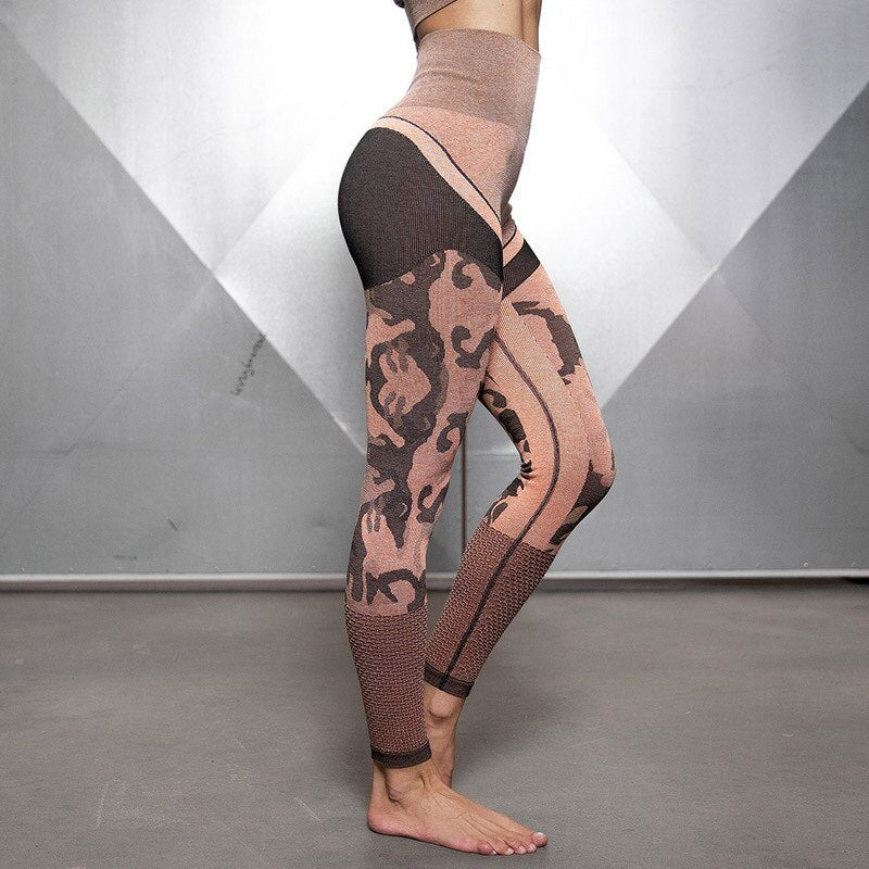 Autumn Camo Yoga Leggings High Elastics Pants For Women High Waist Hips Lifting Fashion Trousers Energy Fitness Sports Tracksuit - Vimost Shop