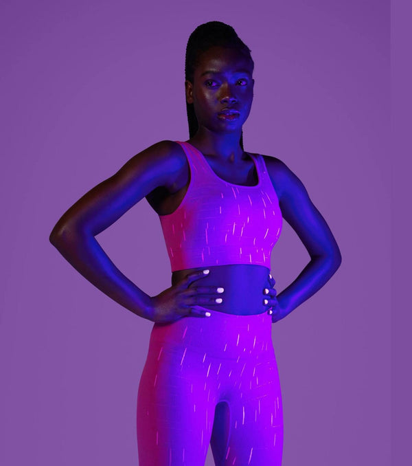 Autumn Fluorescence Seamless Yoga Suit Fashion Workout Push Up Gym Fitness Tracksuit Tank Crop Top Leggings Two Piece Set Outfit - Vimost Shop