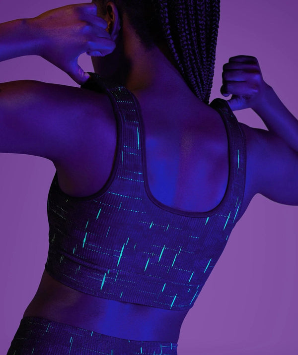 Autumn Fluorescence Seamless Yoga Suit Fashion Workout Push Up Gym Fitness Tracksuit Tank Crop Top Leggings Two Piece Set Outfit - Vimost Shop