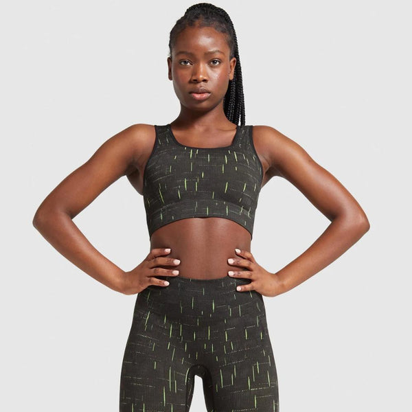 Autumn Fluorescence Seamless Yoga Suit Fashion Workout Push Up Gym Fitness Tracksuit Tank Crop Top Leggings Two Piece Set Outfit - Vimost Shop