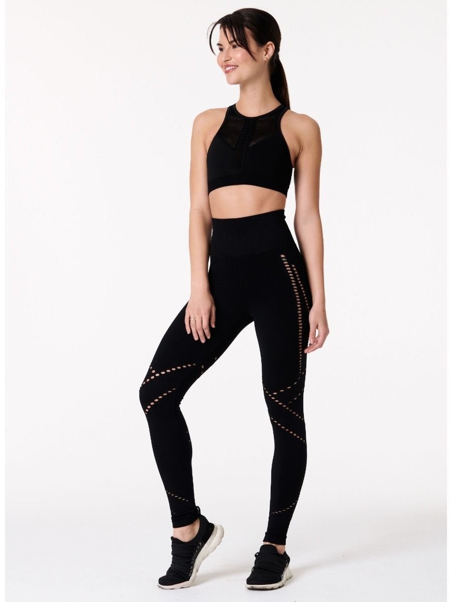 Autumn Hollow Out Yoga Pants Fashion Gym Fitness High Waist Leggings Workout Push Up Sports Trousers Breathable Energy Pants - Vimost Shop