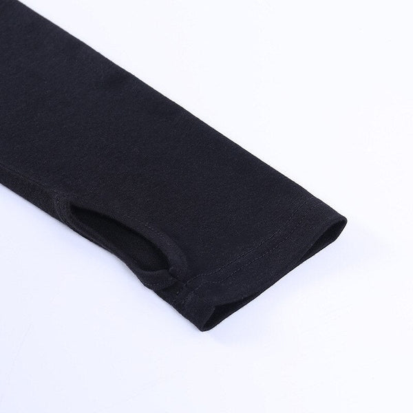 Autumn Hot Fashion Slim Long Sleeve Solid Black Women Dress With Face Mask Neck Short Mini Bodycon Street Dresses Vestidos - Vimost Shop