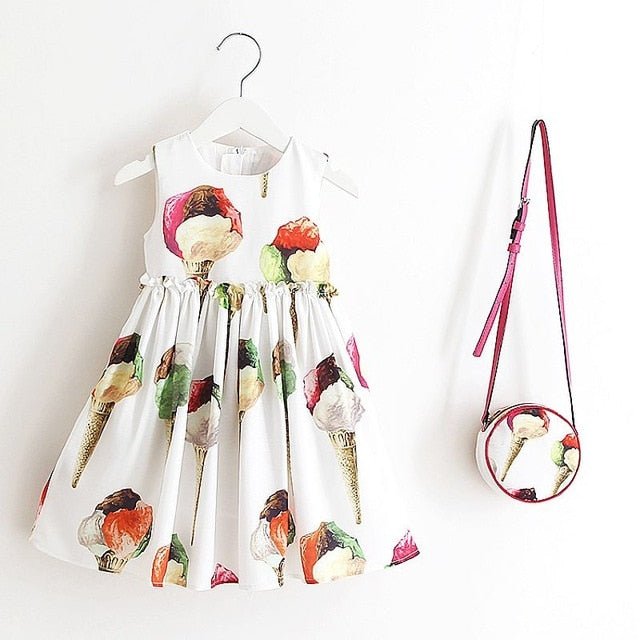 Baby Girls Dress Summer Brand Kids Clothes Toddler Dress with Bag Robe Enfant Christmas Dress - Vimost Shop