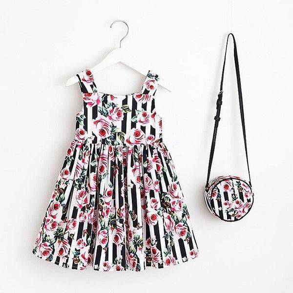 Baby Girls Dress Summer Brand Kids Clothes Toddler Dress with Bag Robe Enfant Christmas Dress - Vimost Shop