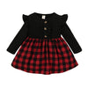 Baby Girls Red Plaid Dress Toddler Kids Lovely Party Pleated Dresses Christmas Outfits Fairy Baby Infant Girls Tartan Dress D30 - Vimost Shop